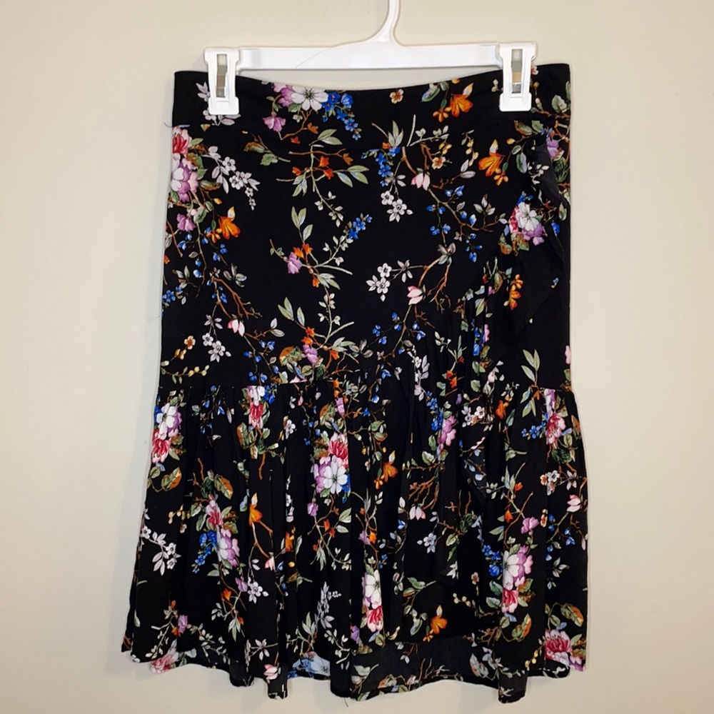 a new day | Floral Ruffle Skirt
